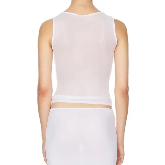 Helsa Sheer Knit Draped Top - Picture 3 of 4